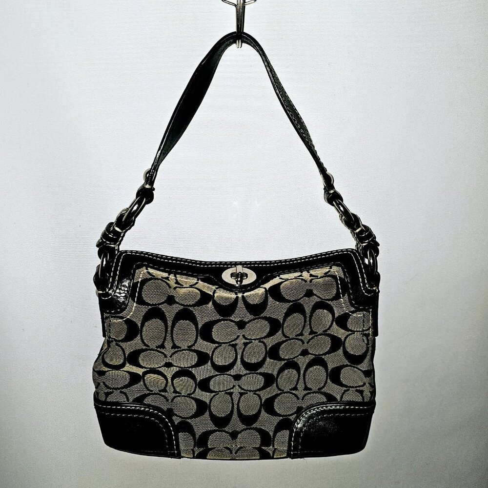 ✨COACH ✨ Jacquard Chelsea (No 10980)⭐Turnlock Black Signature 🏷️MSRP $289
